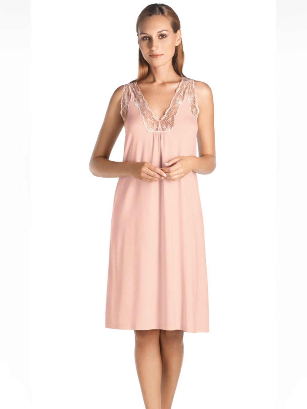 Hanro of Switzerland**Light Pink Sleeveless Nightgown PJ Pyjama***Small $285 NWT